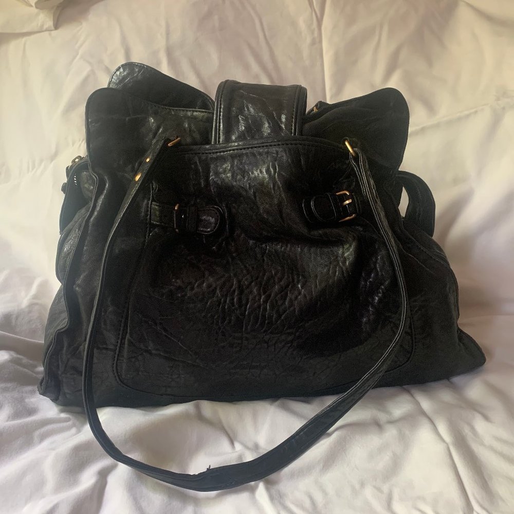 Vanessa Bruno large black leather bag